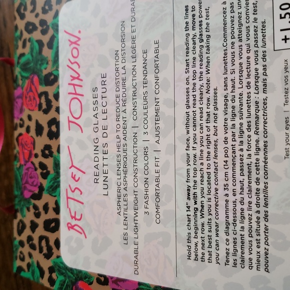 Betsey Johnson Set of 3 Cats Eye Reading Glasses +1.50 Strength - Picture 10 of 12